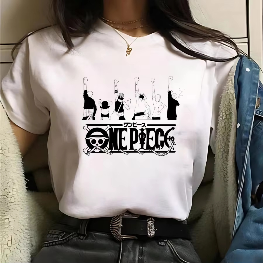 2026 New Year Hot Sale Anime ONE PIECE Luffy Men's Summer T-shirt Harajuku Loose Plus Size Casual Comfortable Y2k Top