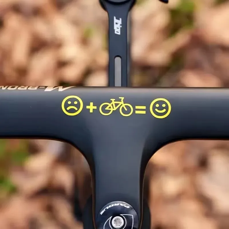 3PCS Emoticon Bike Stickers MTB Road Bicycle Frame Top Tube Sticker Decorative Motorcycle Vinyl Decals Bike Accessories