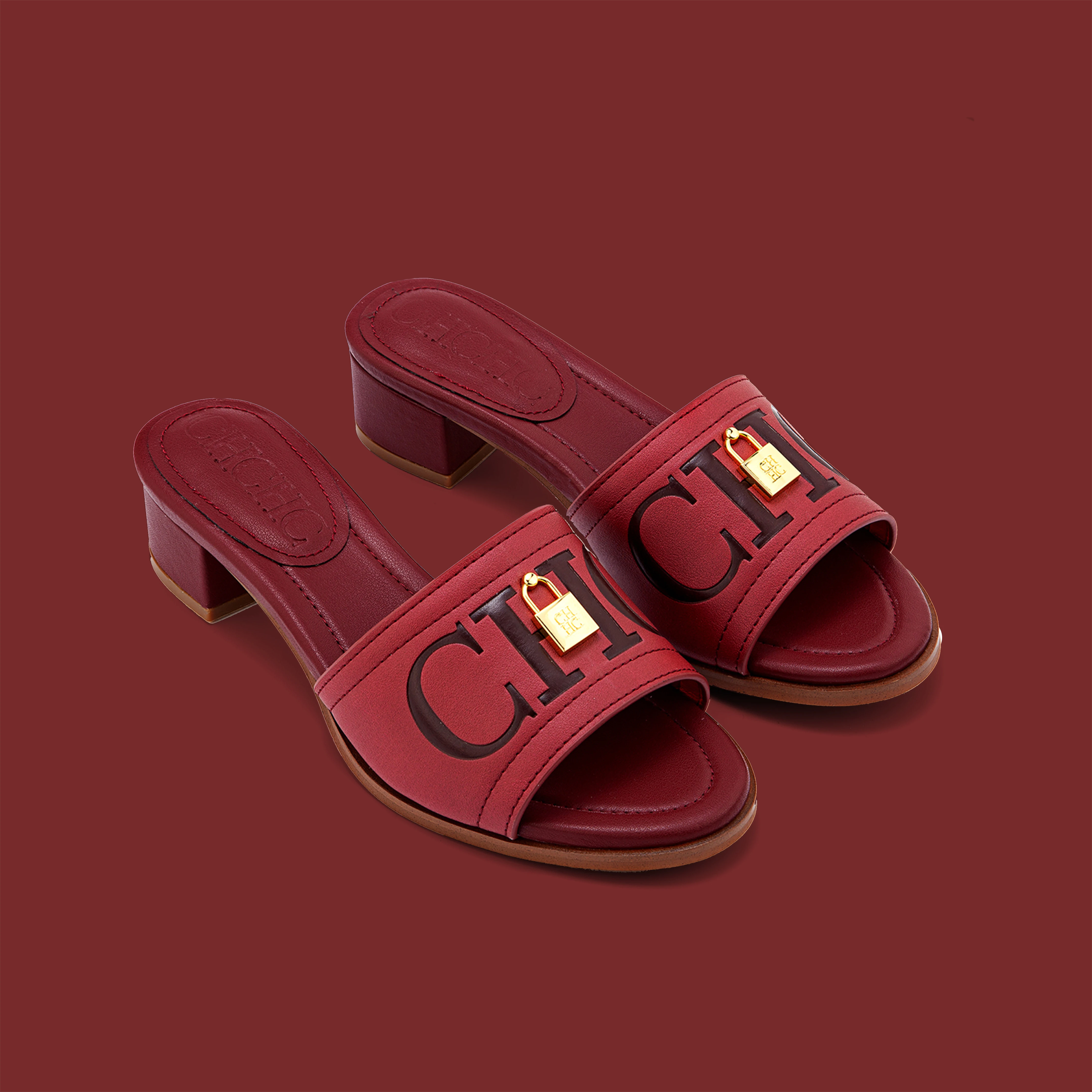 2025 Red Luxury Heeled Sandals Leather Office Chic Comfort Non Slip Elegant Women Shoes Box Perfect Present