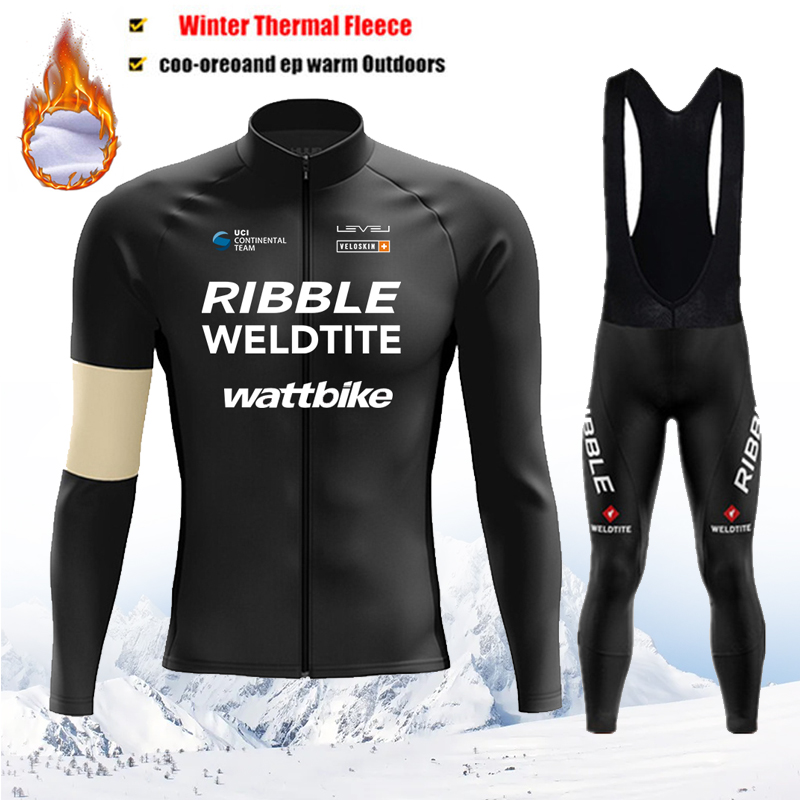 Winter Fleece Men's 2025 Cycling Jersey Sets Mountian Bicycle Clothes Wear Ropa Ciclismo Racing Bike Clothing Team Cycling Suit