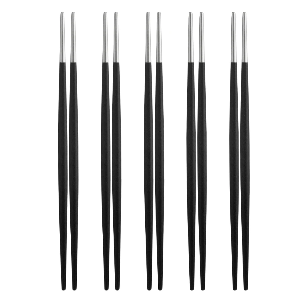 5 Pairs Chreopsticks Tableware Set Sushi Cooking Meat Korean Chopsticks Stainless Steel Japanese Chopsticks Pointed Dinnerware