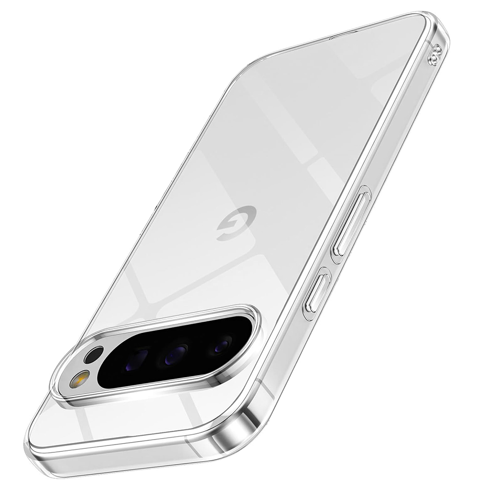 Slimmat Stötsäkert Silikonskal för Pixel 10 9A 9 Pro XL 8 8A 7 7A 6 6A Pro XL Transparent Baksida Genomskinligt Skal