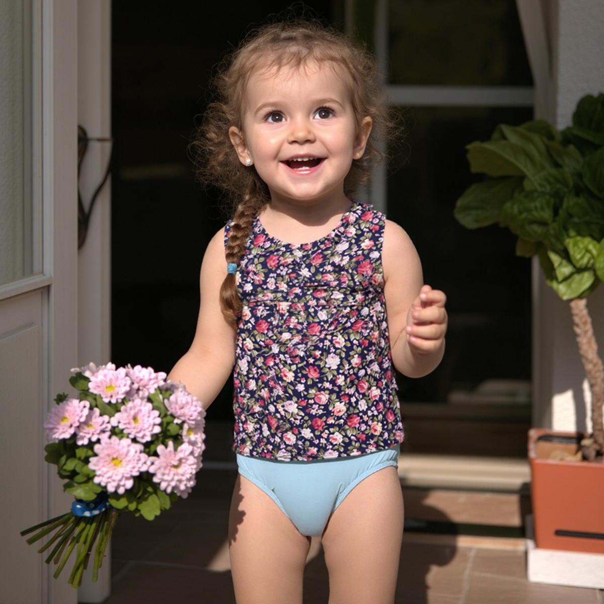Sanlutoz Sweet Infants Girls Clothing Sets Summer Cotton Toddler Clothes Sets 2pcs Flower Princess