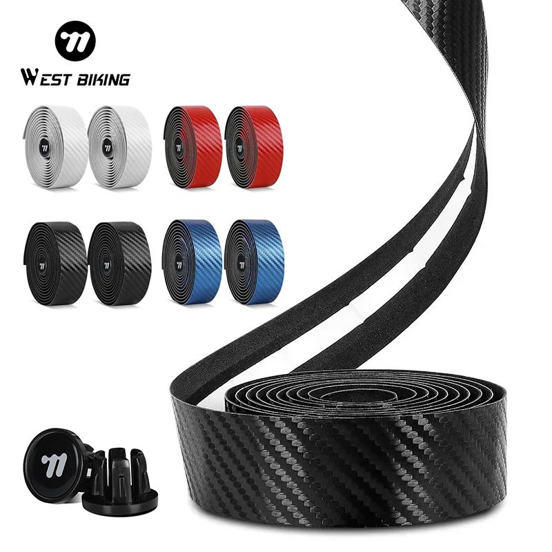WEST BIKING 1 Pair Bicycle Handlebar Tape PU EVA MTB Road Bike Bar Tapes Soft Anti-Slip Cycling Handlebar Cover Bike Accessories