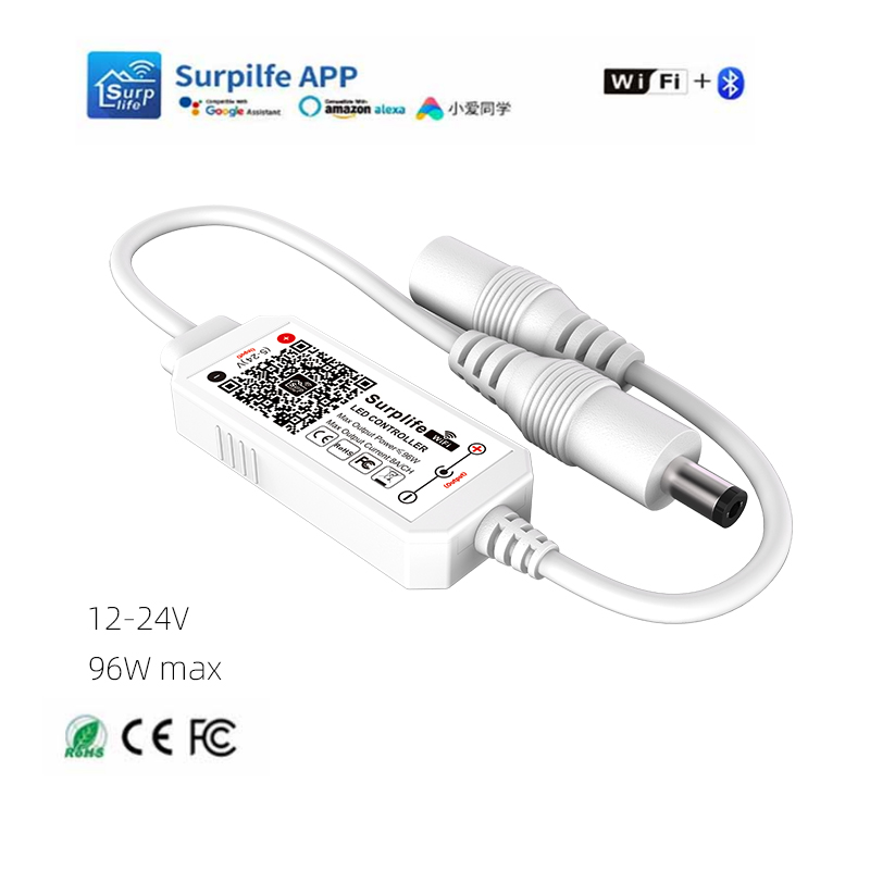 Mini WiFi Dual-Mode Surplife Smart RGB Strip Controller & Dimmer 12-24V WF031A-3CH