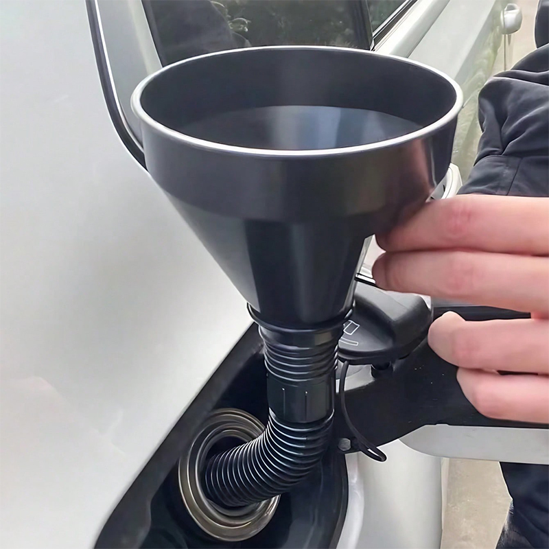 Universal Oil Funnel Kit with Filter -Durable Plastic Fine Mesh Leak-Proof for Cars/Motorcycles/ATVs/Trucks Incl &Hose