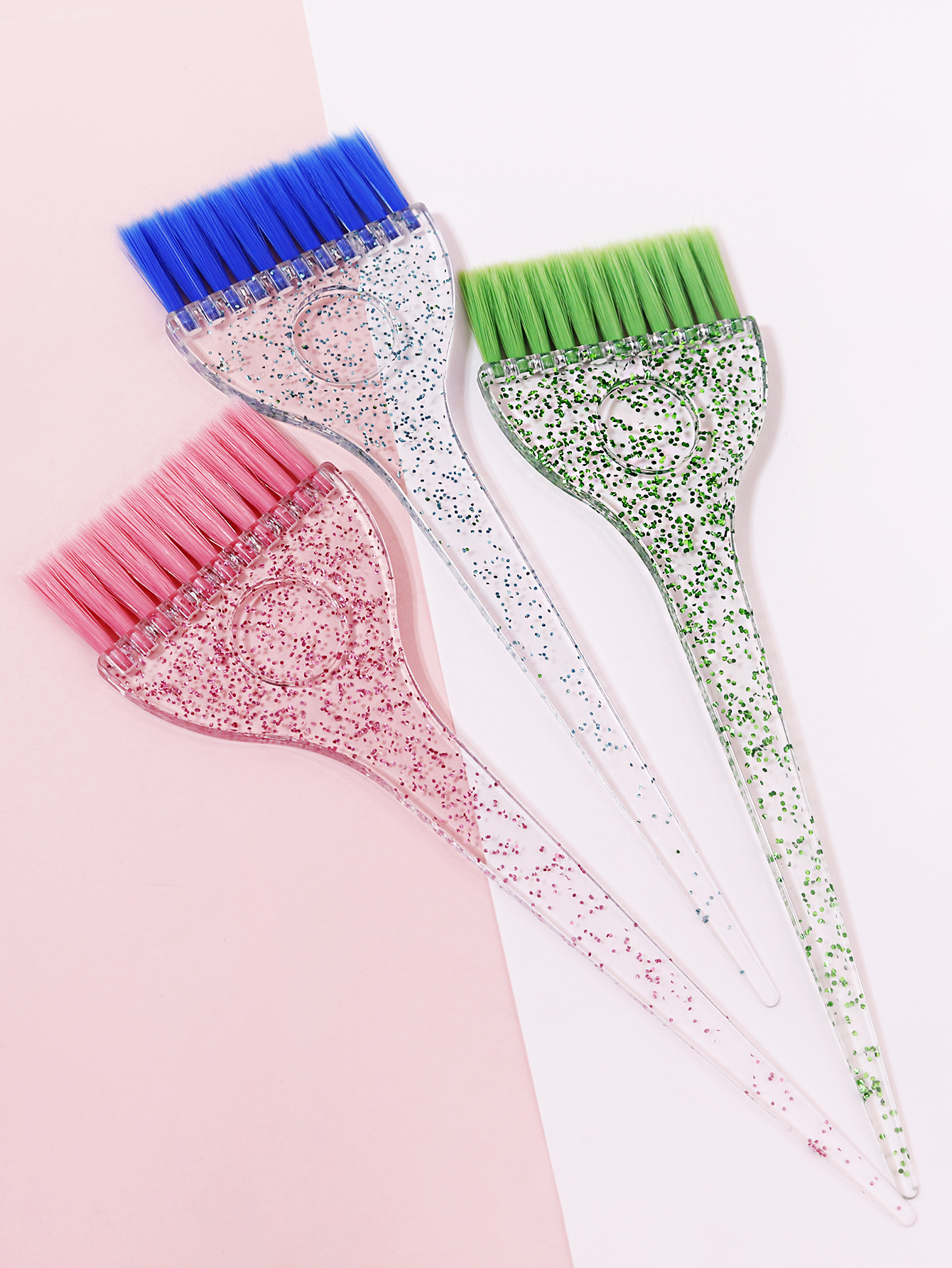 1PCS professional plastic crystal single-sided hair dye brush, hair dye tools, suitable for home DIY hair dye and salon use