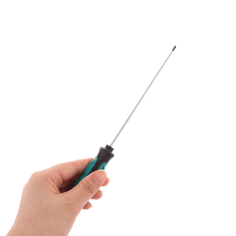 New 1PC Green Handle Magnetic Screwdriver Long Slotted Screwdriver Installation And Disassembly Repair Hand Tool for Home