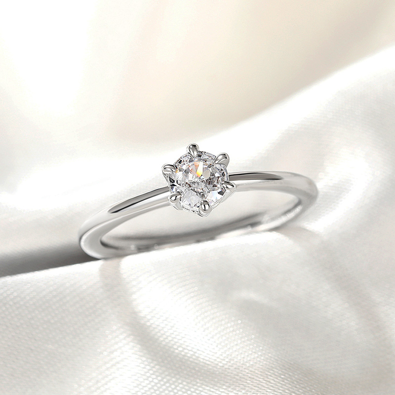 Huitan Classic and Simple Round Cubic Zircon Women Rings Timeless Style Wedding Engagement Accessories High Quality Hot Jewelry