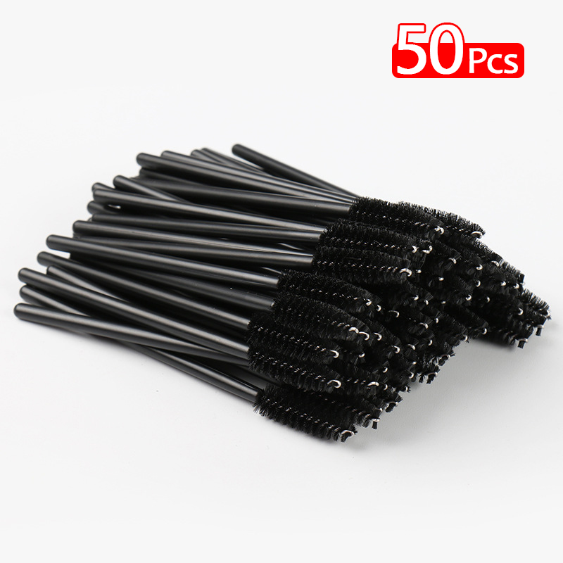 50 Pcs Disposable Eyelash Spoolies Brush FlexiblMakeup Brush Lash Wand Lashes Brush for Eye Lashes Extension Eyebrow and Makeup