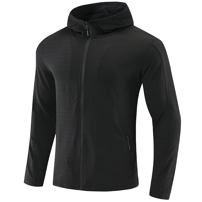 Running Men Hooded Autumn Sportswear Gym Fitness Jogging Outdoor Quick Dry Breathable Coats Man Sport Jackets Fleece Coats