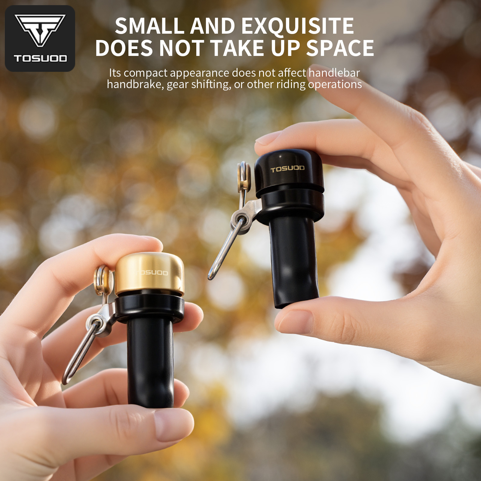 TOSUOD Bicycle Bell Put A Bell On The Handlebar Waterproof Lightweight Copper Alloy Bell Cycling Bell Bike Accessories