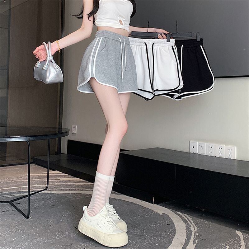 Summer Men and Women Casual Loose Straight Shorts Lady Stylish Thin Breathable Wide Leg Gym Short Pants Women Yoga Shorts