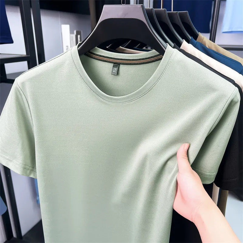 2025 New Men's Korean Casual Short Sleeved Round Neck T-shirt Summer Fashionable and Comfortable Versatile Top