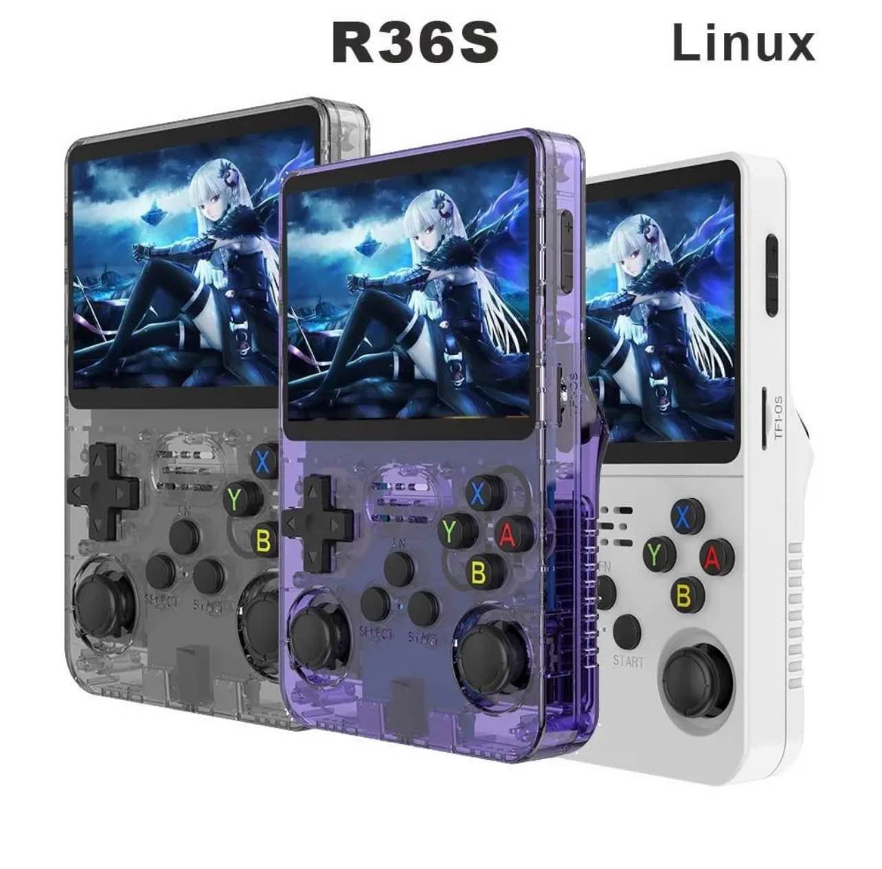 R36S ArcOs 2.0 Retro Handheld Video Game Console Linux System(ArcOs 2.0) 3.5 Inch Screen 64GB 4300mah battery