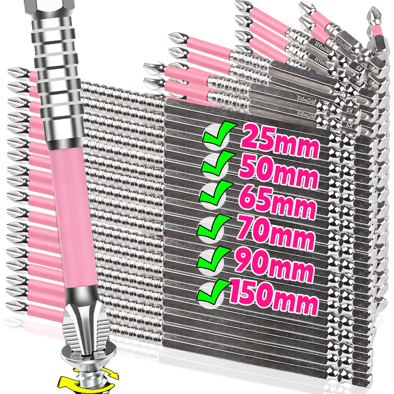 Non-slip High Hardness Strong Magnetic Bit Anti-Slip Steel Screwdriver Cross High Hardness Hand Tool Electric Drill Bit Screw