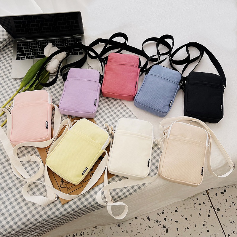 1PCS Candy Color Mobile Phone Bag New Fashion Multifunctional Portable Wallet Mobile Phone Bag Mini Small Crossbody Shoulder Bag