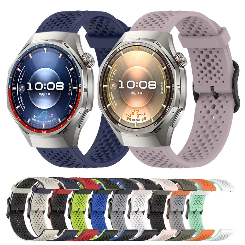 20mm 22mm Silicone Strap For Watch 5 GT6 Pro GT6-5-4 Active 3 2 Active Max Breathable Band S4-3-2 S4 Sport