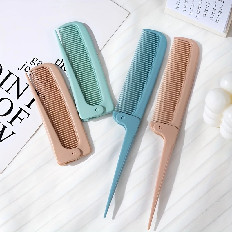 1Pc Portable Travel Hair Comb Brush Foldable Massage Hair Comb Anti Static Hairdressing Styling Tools