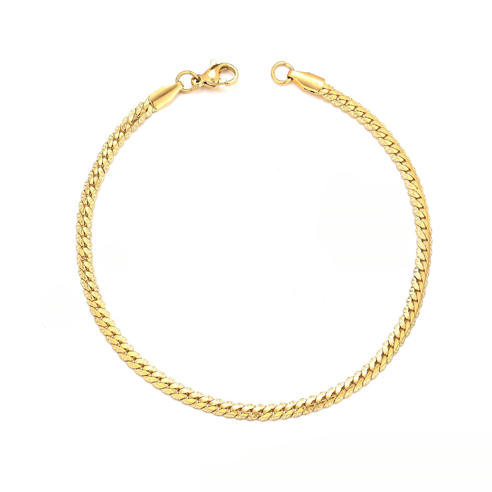 Punk Paperclip Chain Link Bracelet Wholesale Female Silver Color Stainless Steel Hand Chains for Women Fashion Jewelry