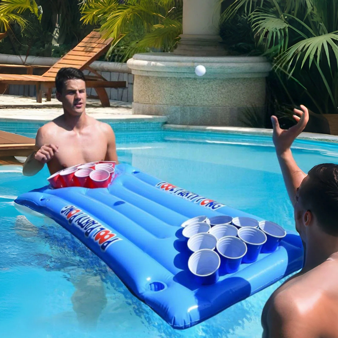 Inflatable Swimming Pool Floating Row Cuphole Table Water Lounge Chairs Portable Water Hammock Sleeping Bed