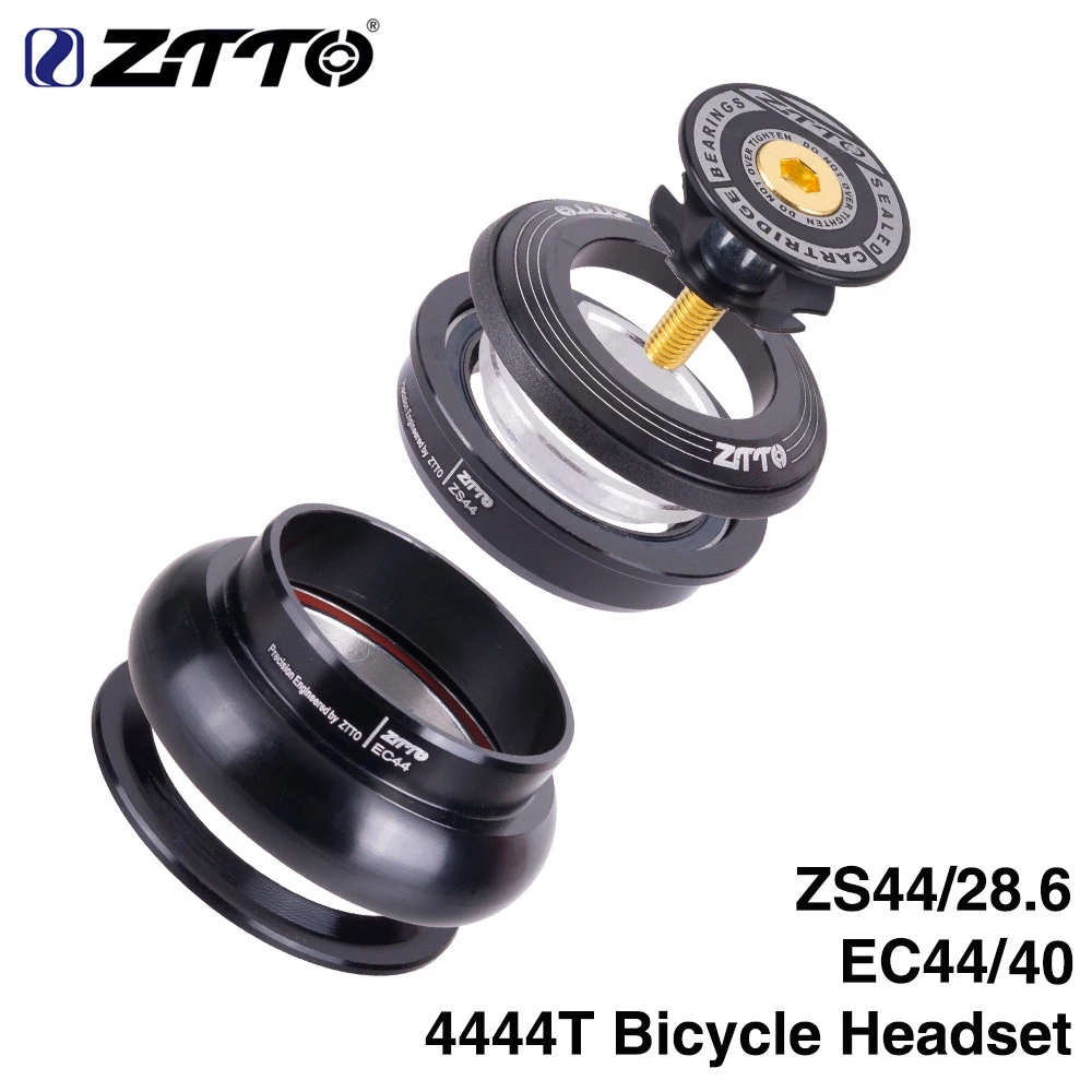 ZTTO 4444T MTB Bike Road Bicycle Headset 44mm ZS44 CNC 1 1/8"-1 1/2" 1.5 Tapered Tube fork Internal Threadless EC44 Headset