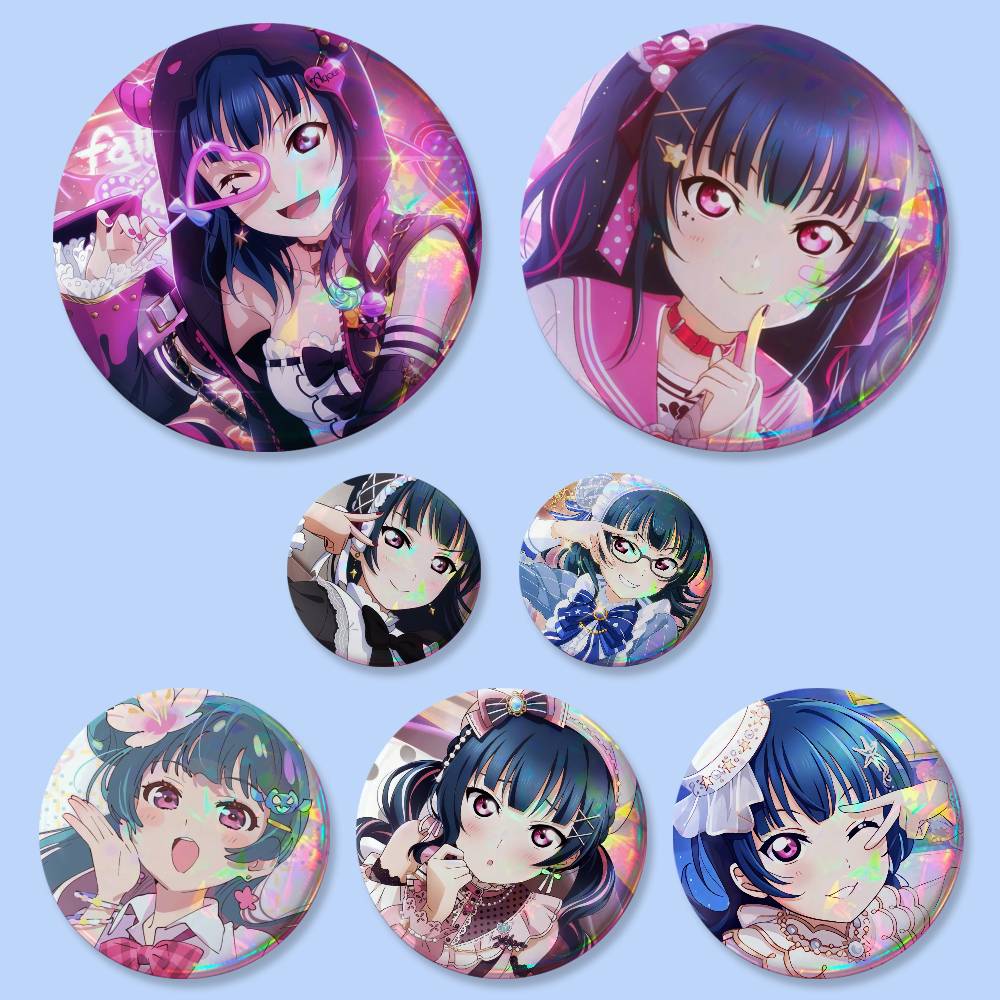 1pc Cartoon Cute Yoshiko Tsushima Badges Button Round Creative Pin Brooch Badge Bag Decor Accessories Fans Collect Friends