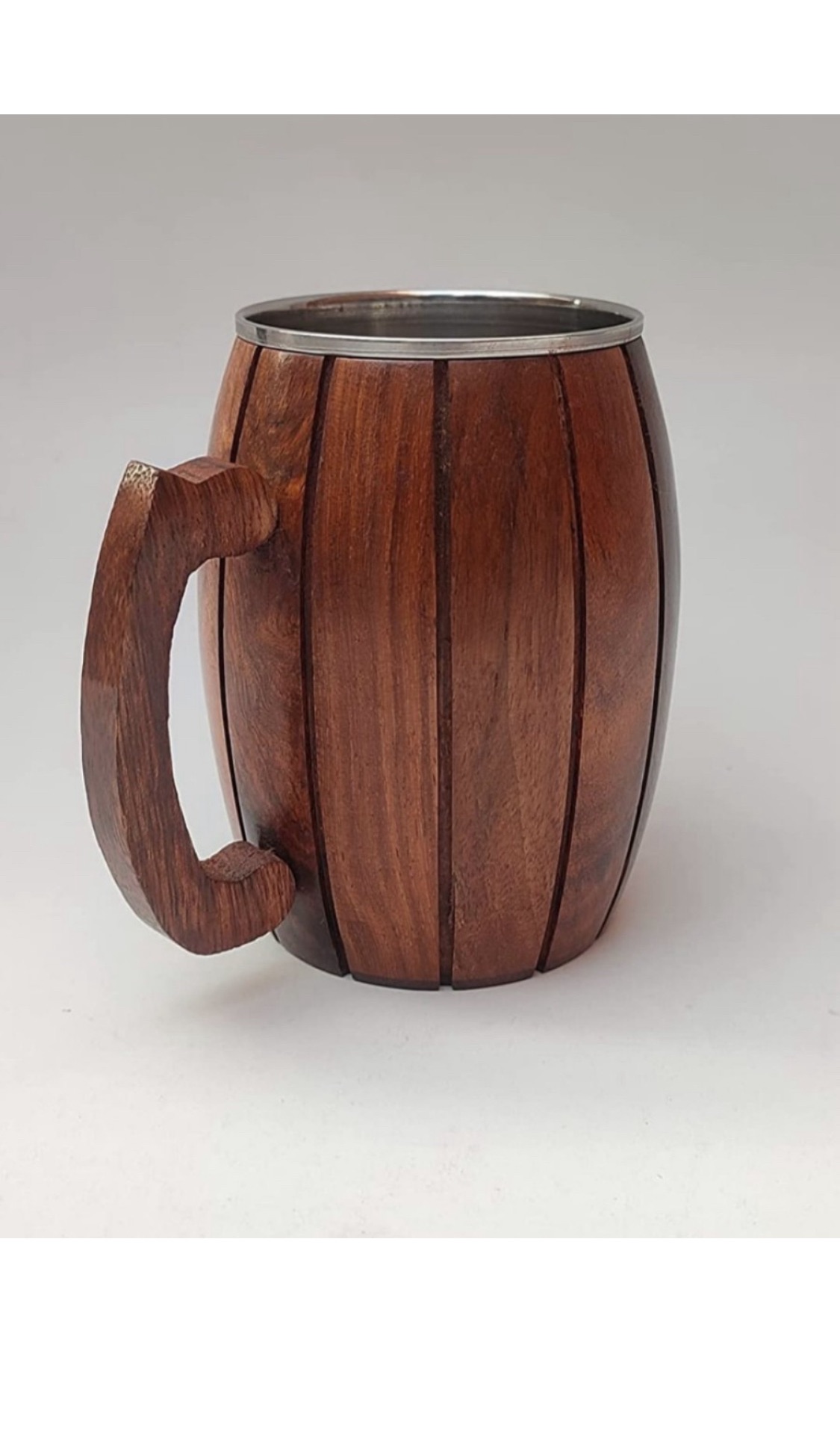 Wooden Coffee Mug with stainless steel (250ml)