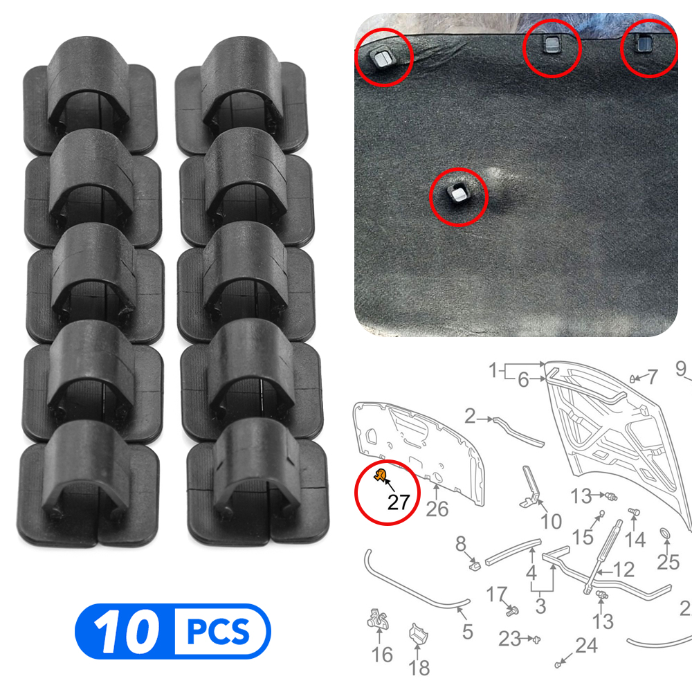 10pcs Hood Bonnet Sound Proofing Insulation Retainer Clips 1H5863849A01C For Seat Ateca Arosa Leon 2 Exeo Mk1 MK3 Ibiza 6j 6l