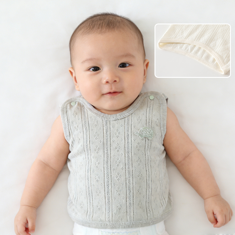 Newborn Baby Vest Fart Coat Summer Thin Sleeveless Male and Female Baby Triangle Jersey Pure Cotton Onesie