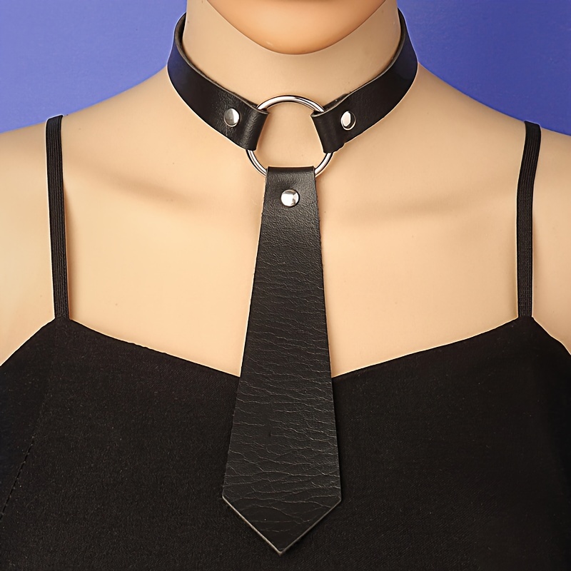 1pc PU Leather Goth Punk Style Collar Necklace For Women Girls For New Year Party Birthday Lovers s