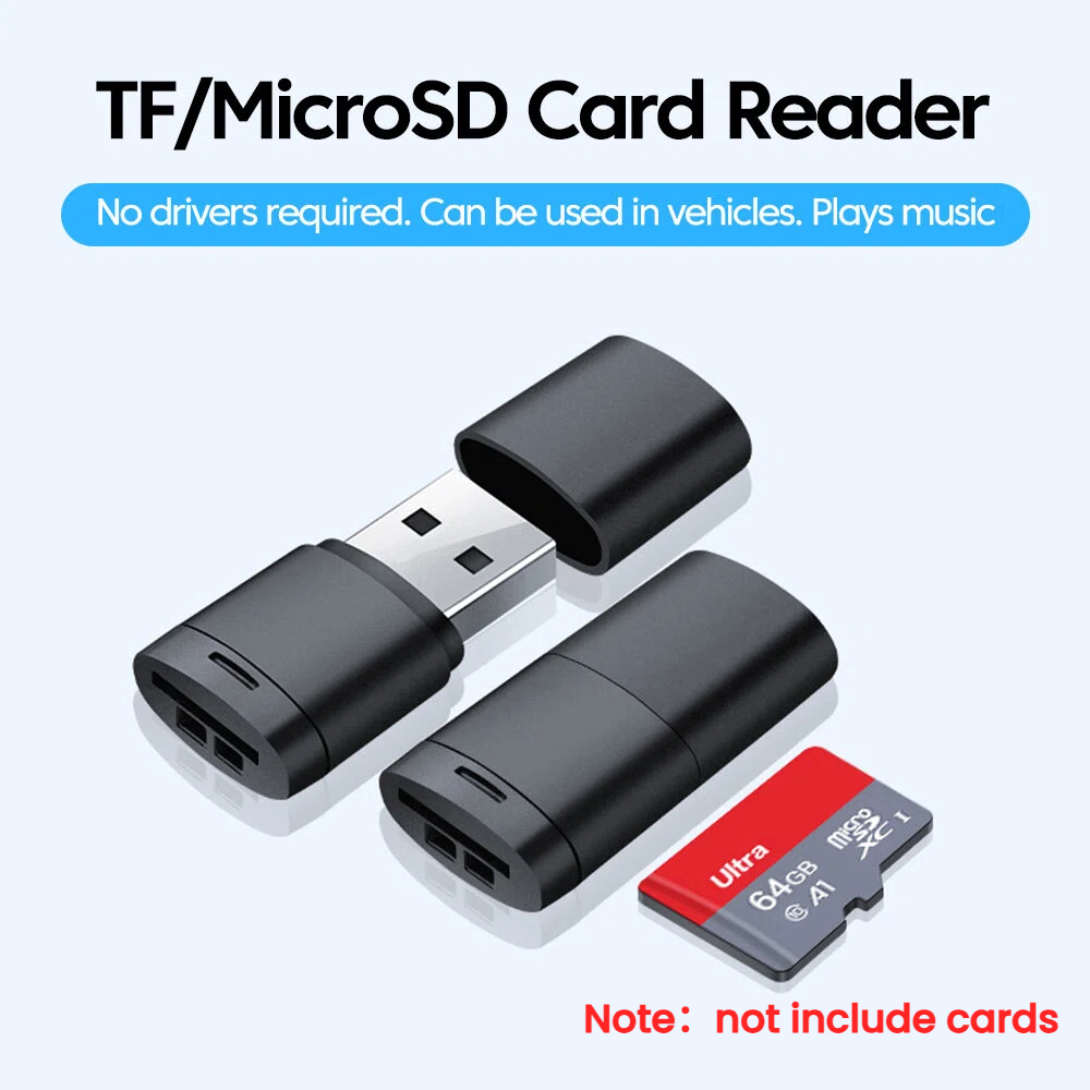 Portable In-Car Mini Card Reader USB2.0 High-speed Card Reading Mini MicroSD/TF High Speed Mobile Phone Reader For PC Laptop