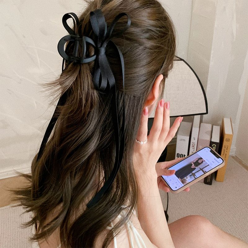 1pc/3pcs/4pcs high-end bow hair clip for women, new style shark clip for back of head updo, elegant hair accessory