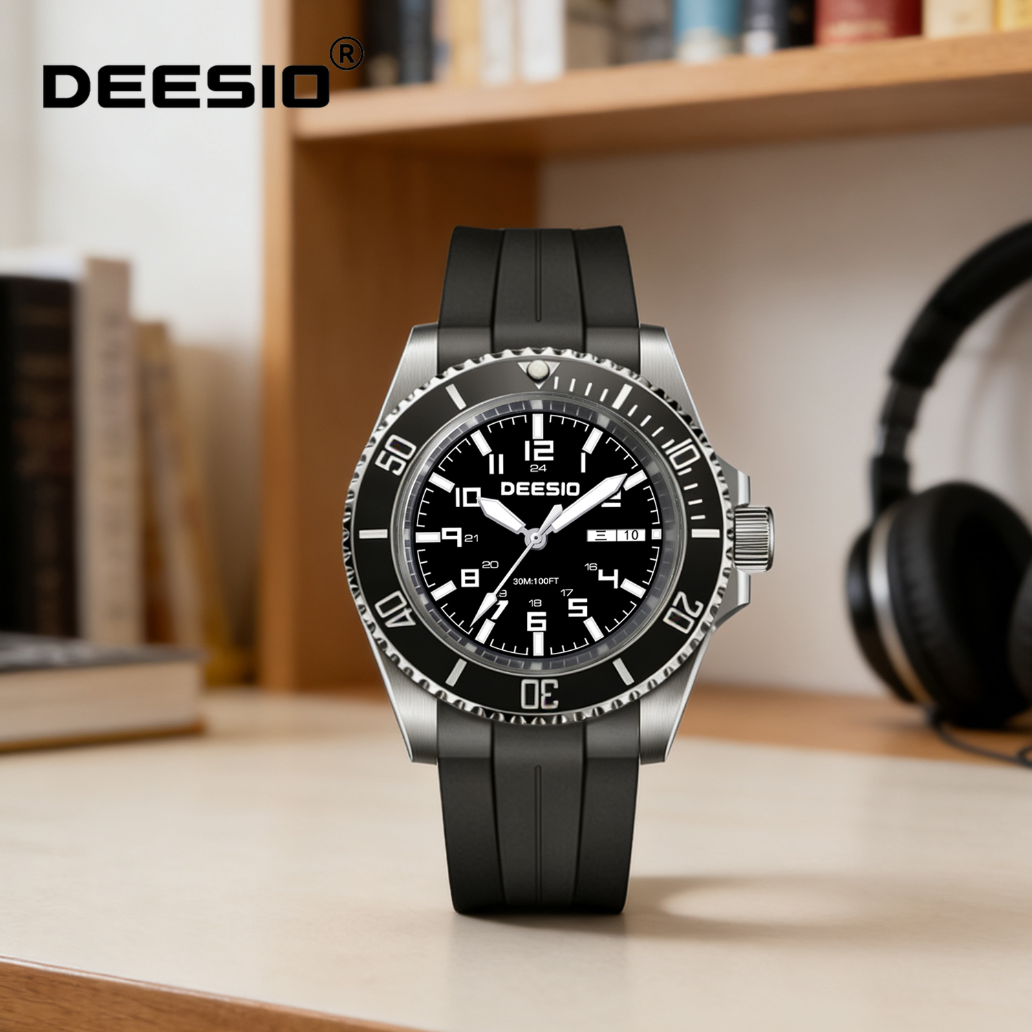 Deesio Automatic Mechanical Watch for Men 41mm Stainless Steel Self Winding Date Display Waterproof Classic Business Luxury