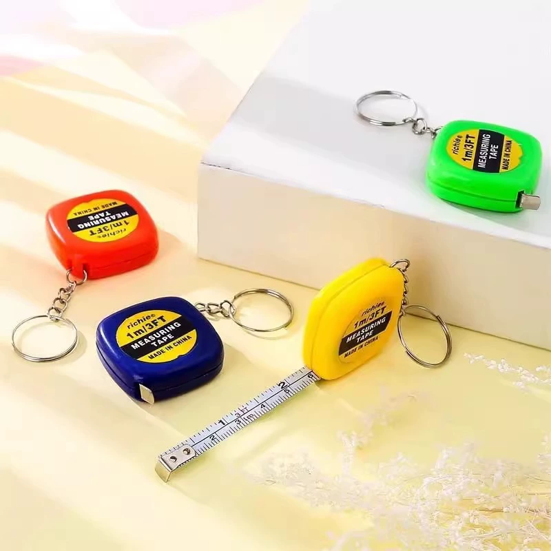 1m/3ft Digital Ruler Automatic Telescopic Ruler Mini Tape Measure Multicolor With Keychain Children Height Ruler Tools