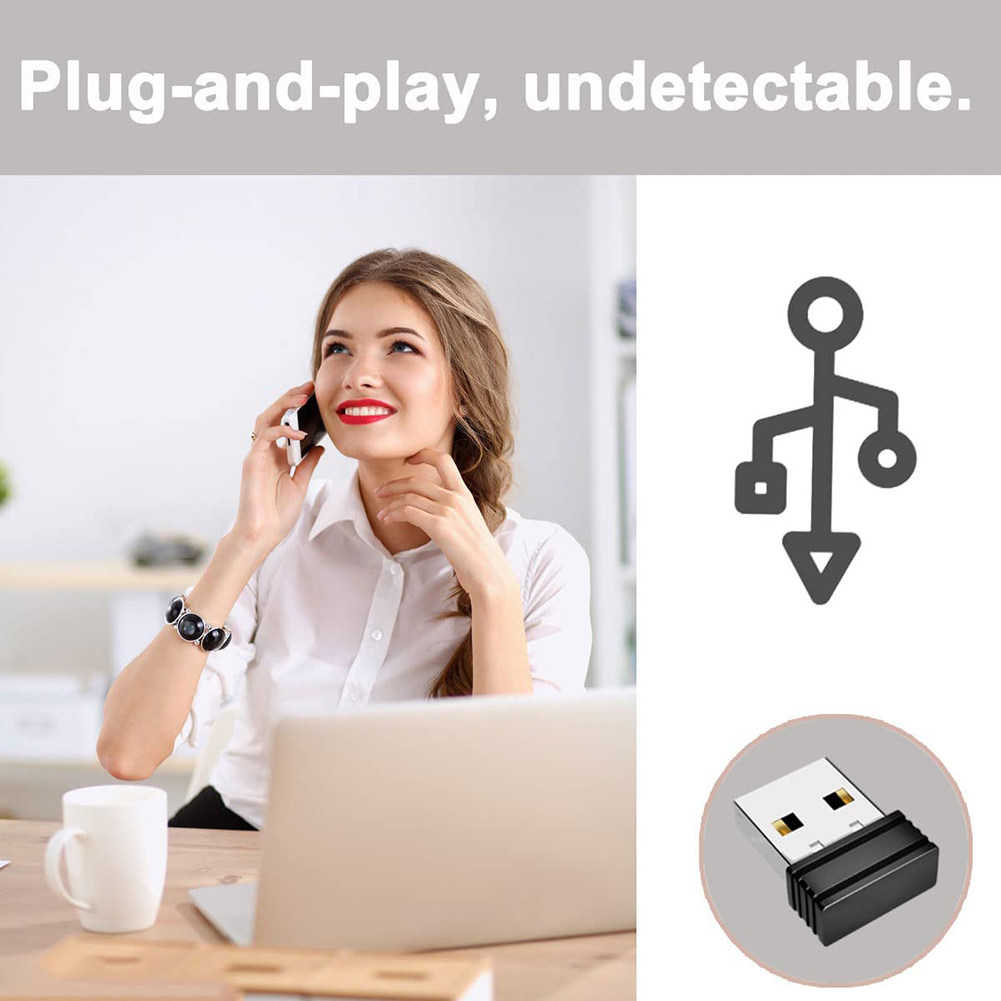 2/1PCS M8 Mini USB Mouse Jiggler Undetectable Computer Mouse Automatic Movement Jiggler Awake Mover Simulate Mouse Movement