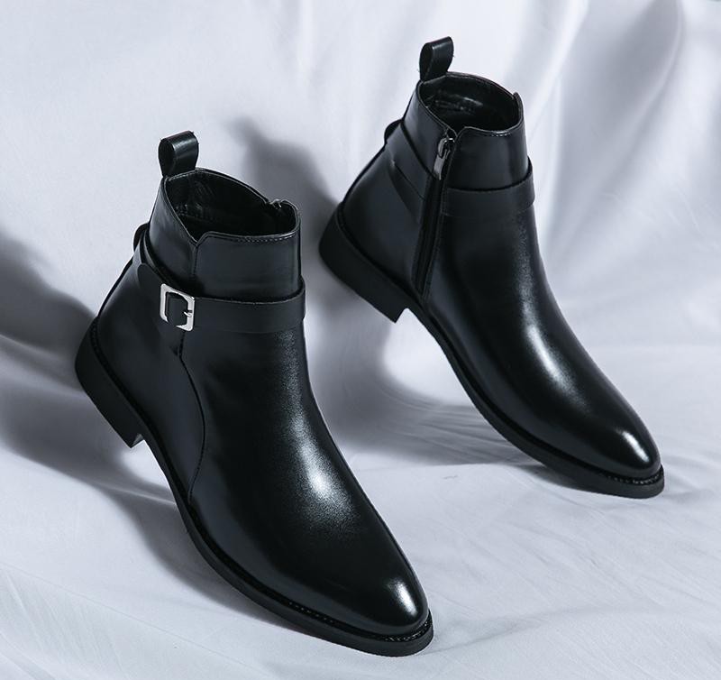 Black Classic Ankle Boot With Side Heavy Zip In Exceptional Quality