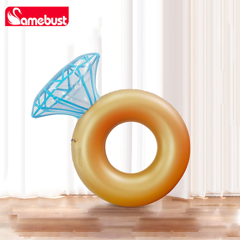 Camebust Inflatable Floating Swimming Pool float Diamond Swim ring Pool Mat Floats Tube Water Lounge for Valentine or Deco