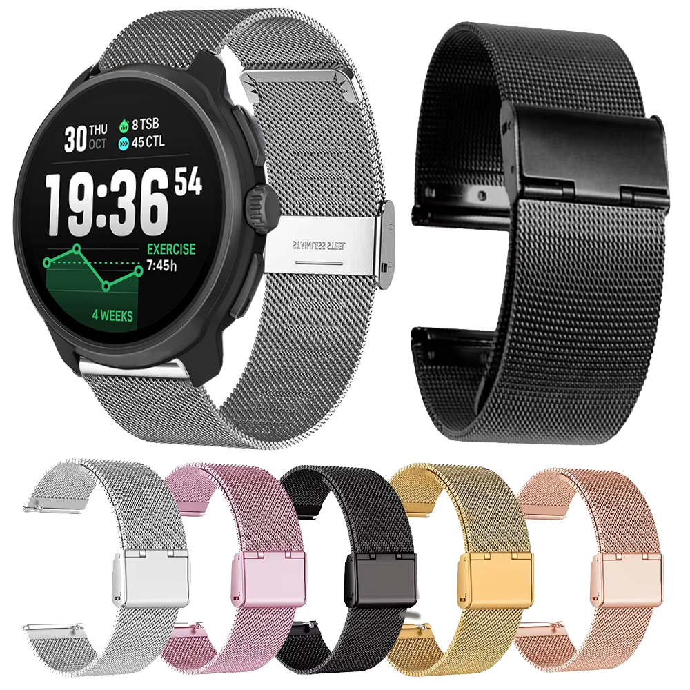 22mm Milanese Buckle Strap For SUUNTO Race 2 Metal Sport Bracelet For Suunto 9 Peak/9 Peak Pro/5 Peak/Run/Ocean/Race Watchband