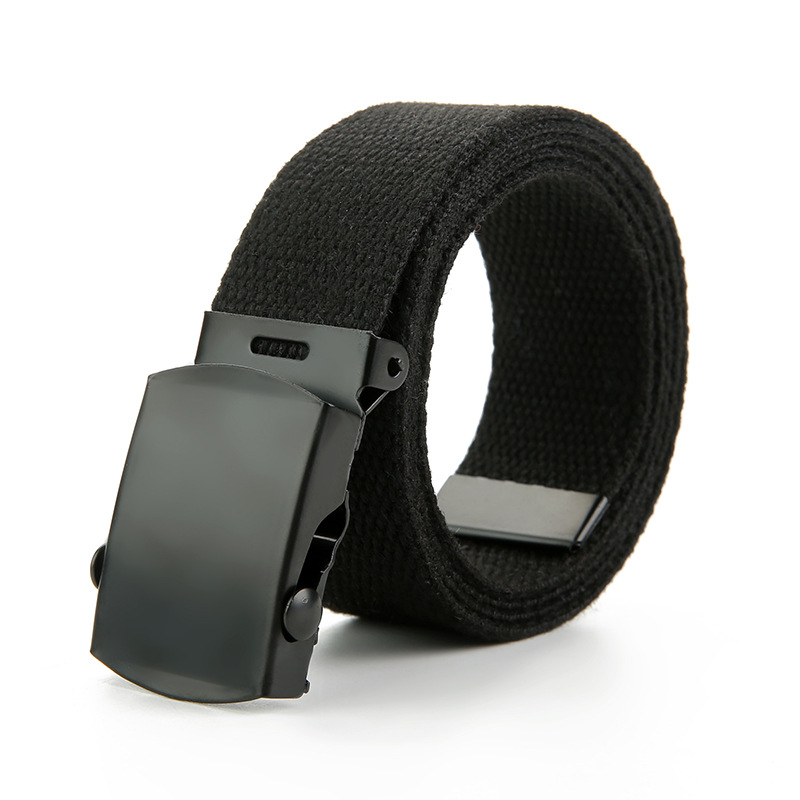 New Plastic Buckle Nylon Canvas Belt Men Women Outdoor Work Metal-free Waist Airport Friendly