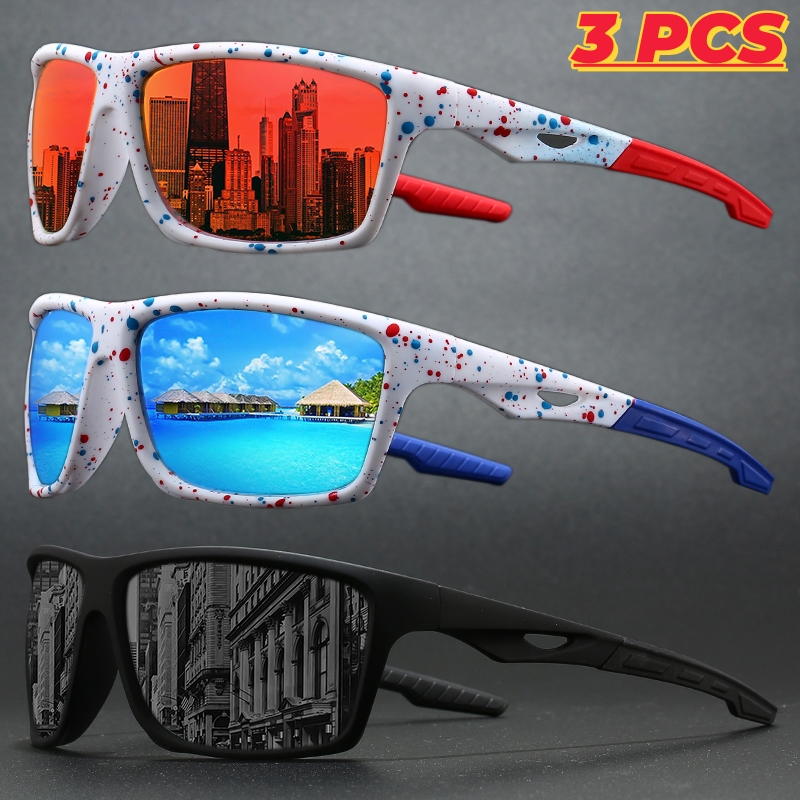 1/3PCS New Polarized Sunglasses for Men Outdoor Fashion Sports Fishing Cycling Eye Protection Sun Glasses Luxury Design Uv400