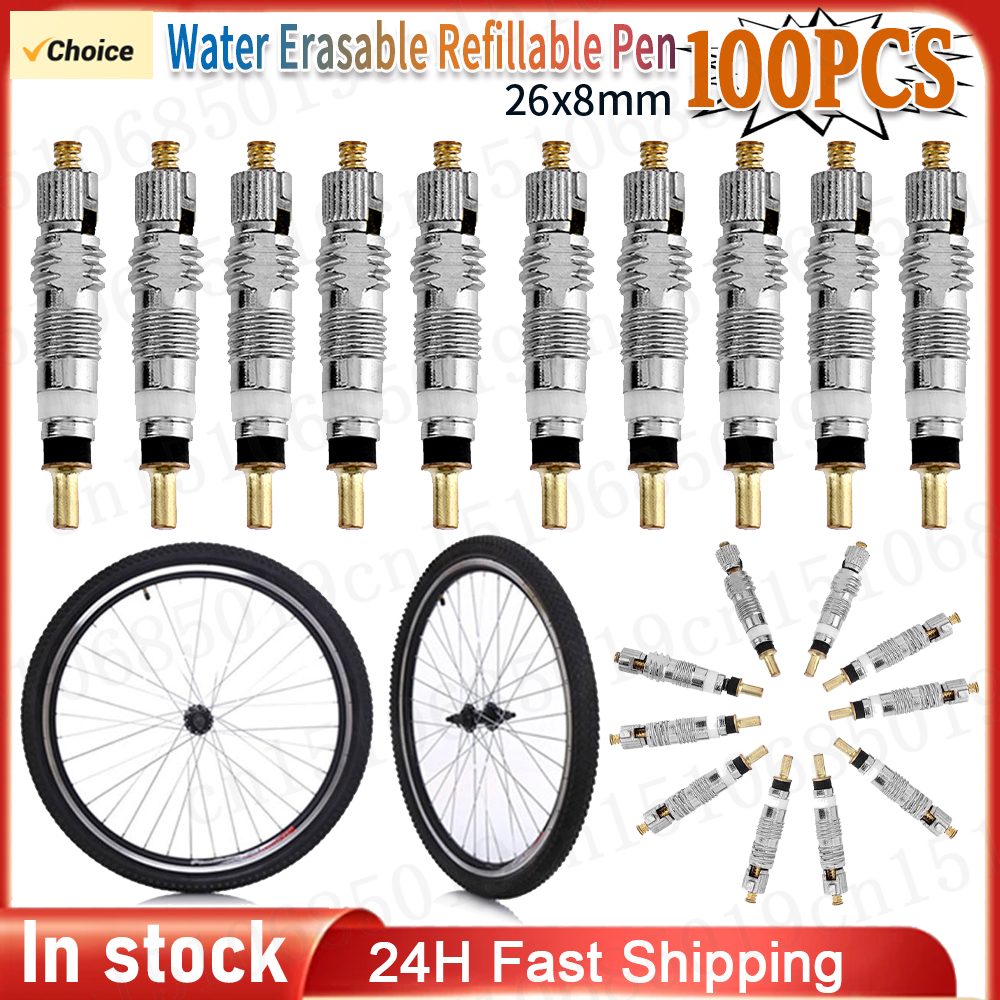 10-100PCS Detachable Presta Bicycle Valve Core Replacement Brass CNC FV MTB Road Bike Tire Tubes Service Parts Repair Tools