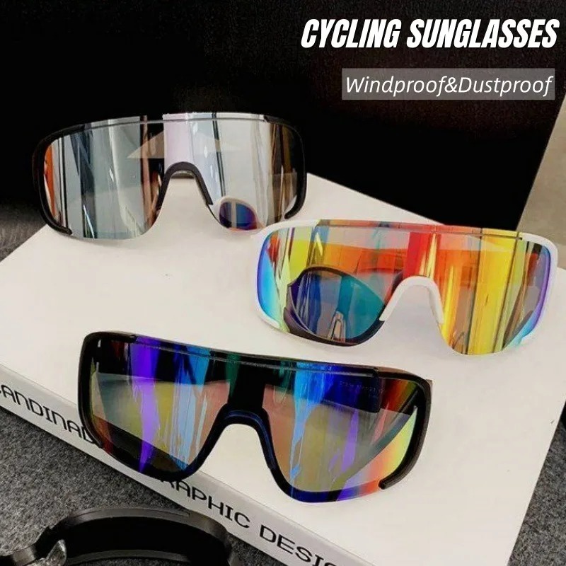 New Men Cycling Sunglasses Anti-Ultraviolet Outdoor Sports Goggles Large Frame Windproof Climbing Eyewear Unisex dr. eyemo