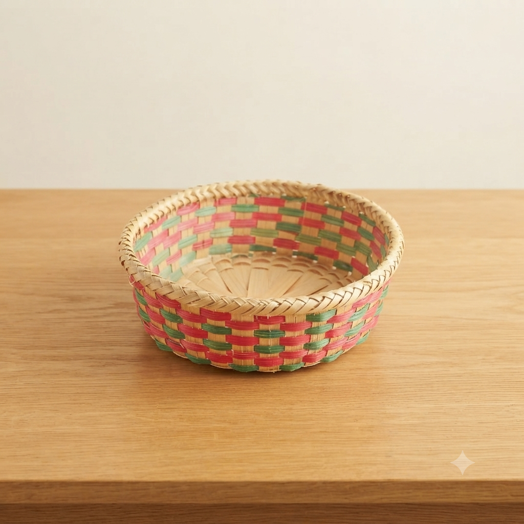 Handwoven Bamboo Puja Basket