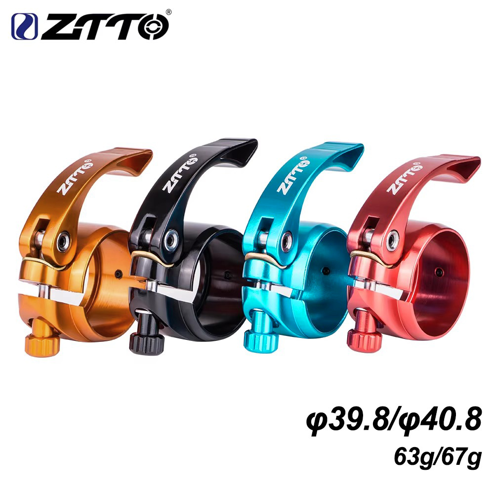 ZTTO MTB Road Bike Seatpost Clamp QR 39.8mm 40.8mm Quick Release Seat Tube Clip Aluminium Alloy BMX Folding Bike Seat Pipe
