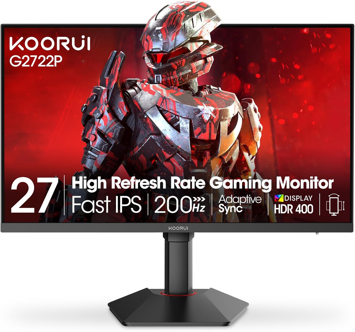 Koorui G2722P 27 Inch 200Hz IPS 1ms 125% sRGB 2k QHD 1440p Gaming Monitor