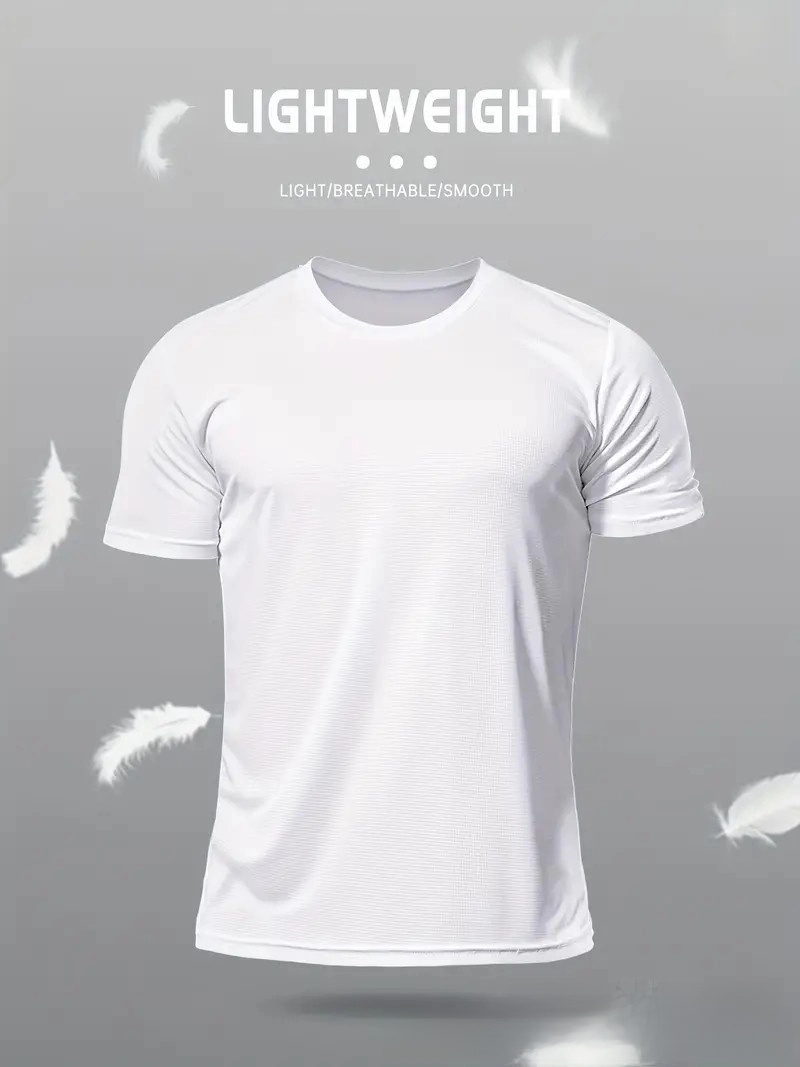 Summer Breathable Men Running T-shirt Fitness Sports Top Gym Training Jogging Casual Sportswear Sport Compression T Shirt
