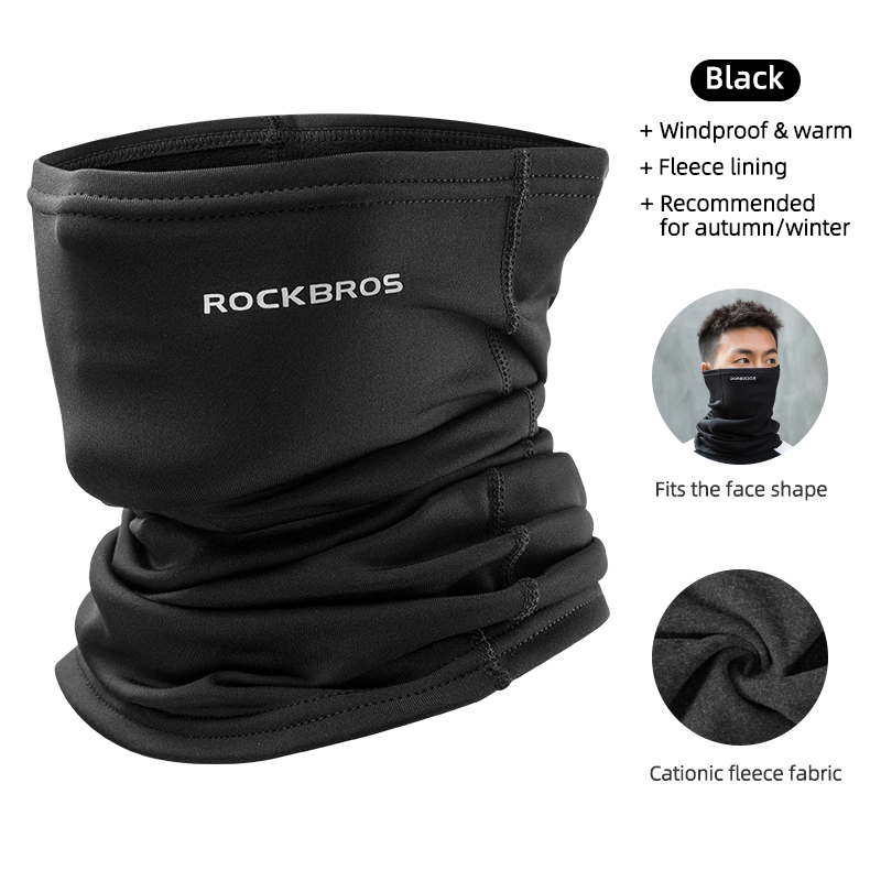 ROCKBROS Cycling Mask Winter Fleece Thermal Motorcycle Full Face Mask Outdoor Windproof Men Women Warm Balaclava Headscarf