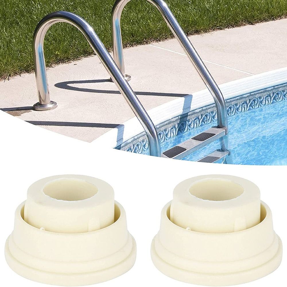 Ladder Bumper, Set of 2pcs White Ladder Plug for Swimming Pool Ladders Swimming Pool Accessory