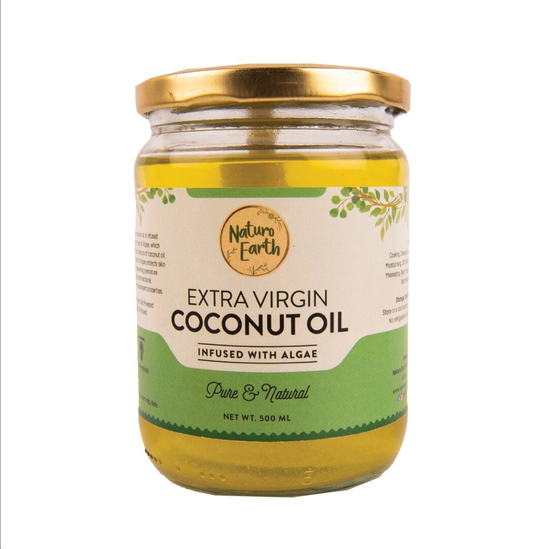 Naturo Earth Organic Cold Pressed Extra Virgin Coconut Oil With Algae 500Ml - image 1